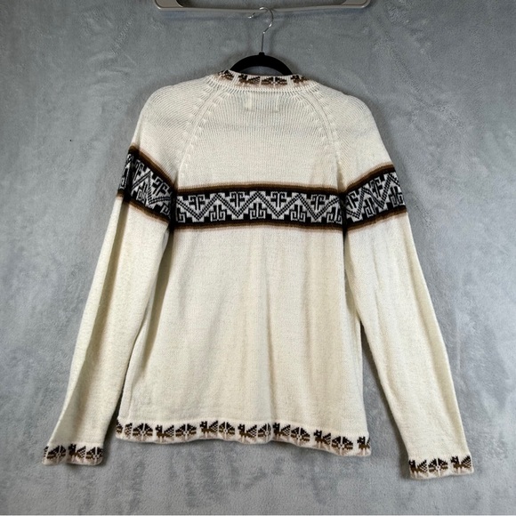 Alpaca Wool Sweater Size Medium Full Zip Top Pockets Lightweight - Picture 4 of 6